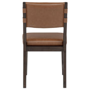 Tegan Faux Leather Upholstered Dining Side Chair Cognac (Set of 2)