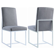 Silla de comedor tapizada Mackinnon gris (juego de 2)