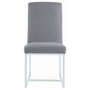 Silla de comedor tapizada Mackinnon gris (juego de 2)