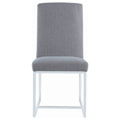 Silla de comedor tapizada Mackinnon gris (juego de 2)