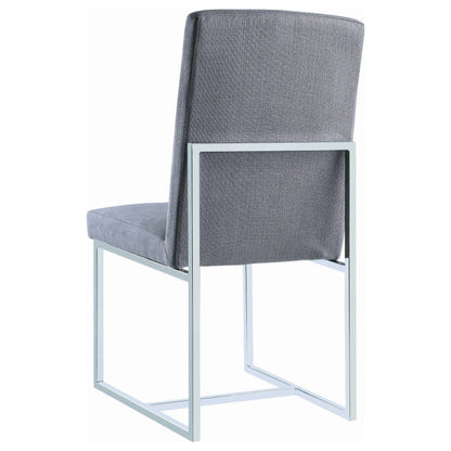 Silla de comedor tapizada Mackinnon gris (juego de 2)