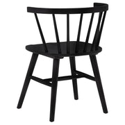 Jeffries Windsor Wood Dining Side Chair Black (Set of 2)