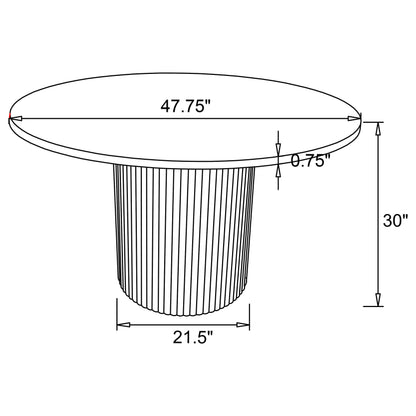 Bradbury Round 48-inch Wood Top Dining Table Natural
