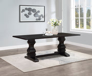 Mesa de comedor rectangular Parkins de 86 pulgadas, color espresso rústico