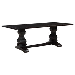 Mesa de comedor rectangular Parkins de 86 pulgadas, color espresso rústico