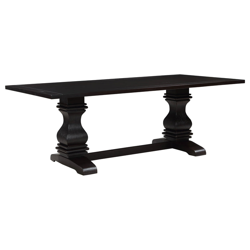 Mesa de comedor rectangular Parkins de 86 pulgadas, color espresso rústico