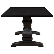 Mesa de comedor rectangular Parkins de 86 pulgadas, color espresso rústico