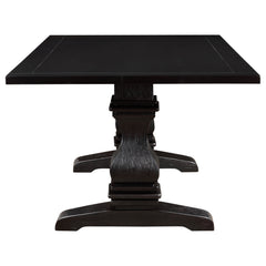 Mesa de comedor rectangular Parkins de 86 pulgadas, color espresso rústico