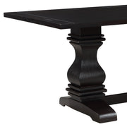 Mesa de comedor rectangular Parkins de 86 pulgadas, color espresso rústico