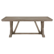 Juego de mesa de comedor rectangular Cornelia gris costero