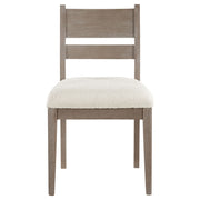 Juego de mesa de comedor rectangular Cornelia gris costero