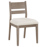Juego de mesa de comedor rectangular Cornelia gris costero