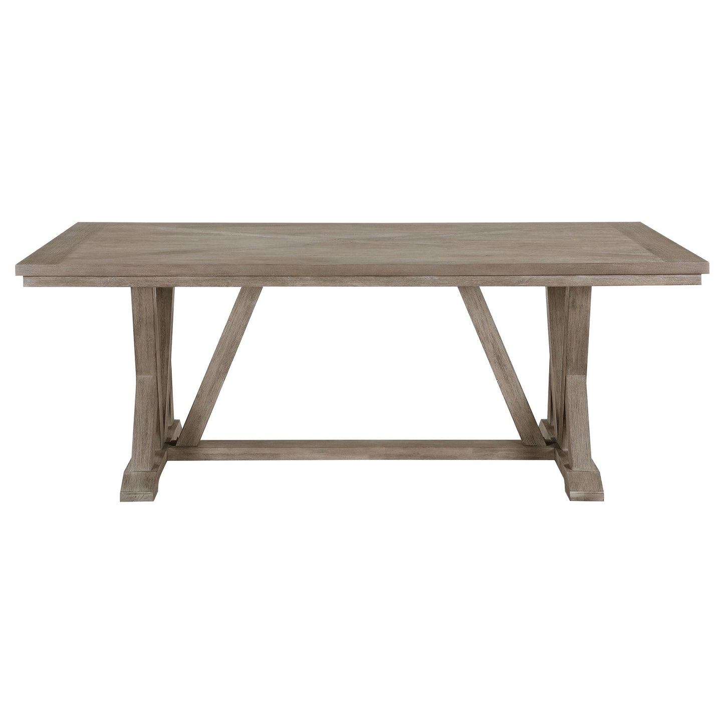 Mesa de comedor rectangular Cornelia de 82 pulgadas, gris costero