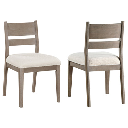 Silla de comedor de madera Cornelia, color gris costero (juego de 2)