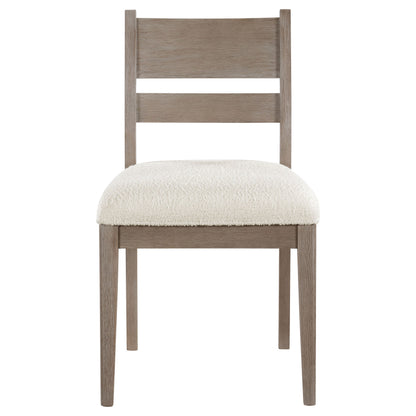 Silla de comedor de madera Cornelia, color gris costero (juego de 2)
