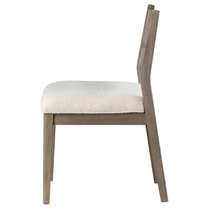 Silla de comedor de madera Cornelia, color gris costero (juego de 2)