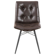 Aiken Upholstered Dining Side Chair Brown(Set of 4)