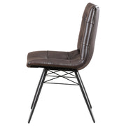 Aiken Upholstered Dining Side Chair Brown(Set of 4)