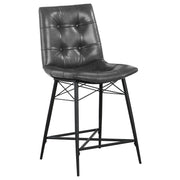 Silla de mostrador Aiken tapizada con mechones, color marrón (juego de 2)
