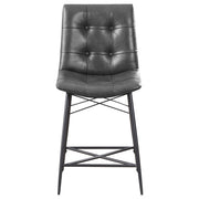 Silla de mostrador Aiken tapizada con mechones, color marrón (juego de 2)