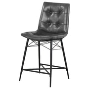 Silla de mostrador Aiken tapizada con mechones, color marrón (juego de 2)