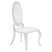 Silla de comedor tapizada Anchorage color crema y blanco (juego de 2)