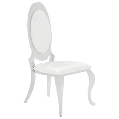Silla de comedor tapizada Anchorage color crema y blanco (juego de 2)