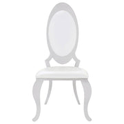 Silla de comedor tapizada Anchorage color crema y blanco (juego de 2)