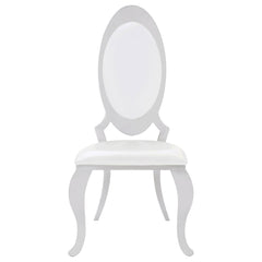 Silla de comedor tapizada Anchorage color crema y blanco (juego de 2)