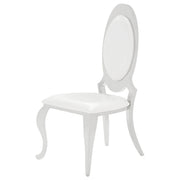 Silla de comedor tapizada Anchorage color crema y blanco (juego de 2)