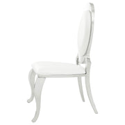 Silla de comedor tapizada Anchorage color crema y blanco (juego de 2)