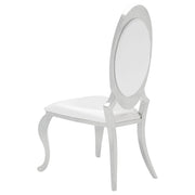 Silla de comedor tapizada Anchorage color crema y blanco (juego de 2)
