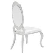 Silla de comedor tapizada Anchorage color crema y blanco (juego de 2)