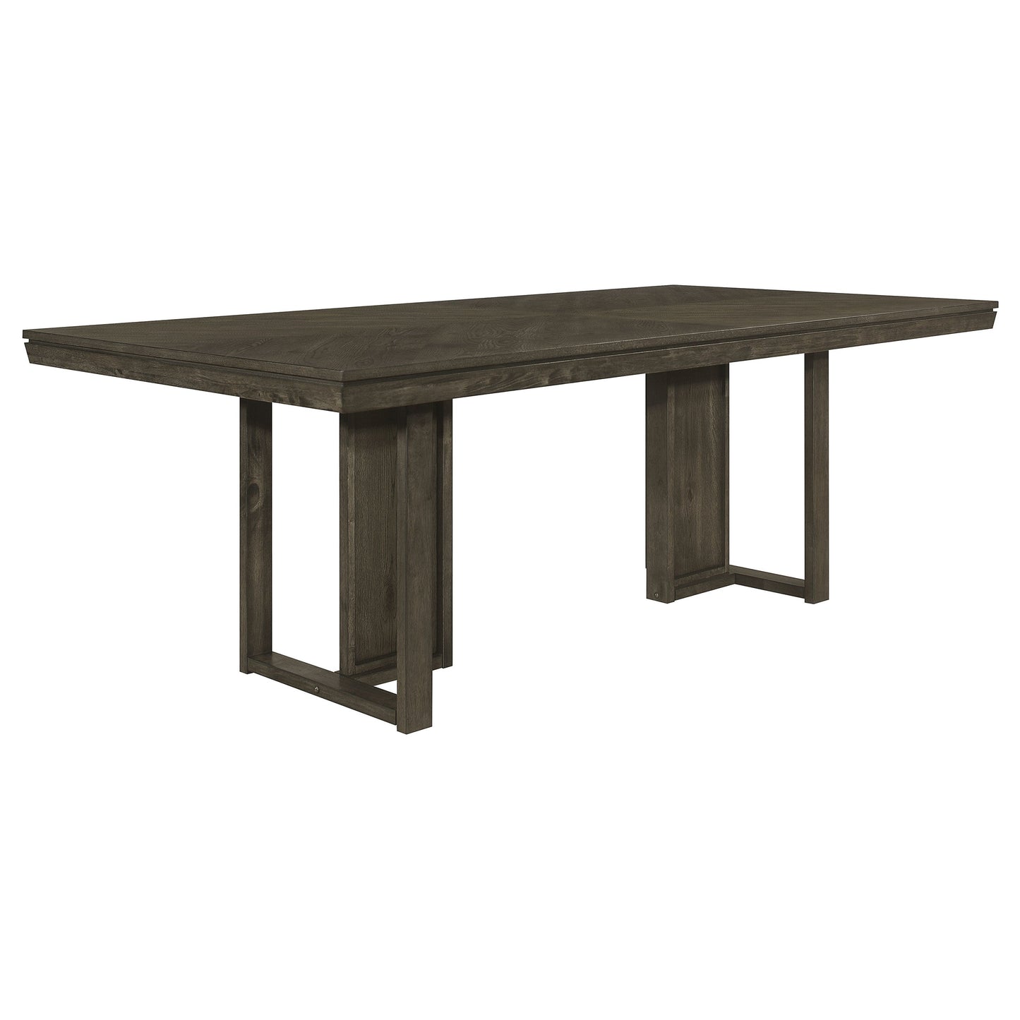 Juego de mesa de comedor rectangular Kelly gris oscuro