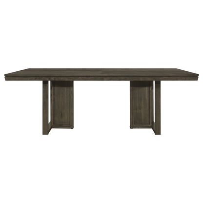 Juego de mesa de comedor rectangular Kelly gris oscuro