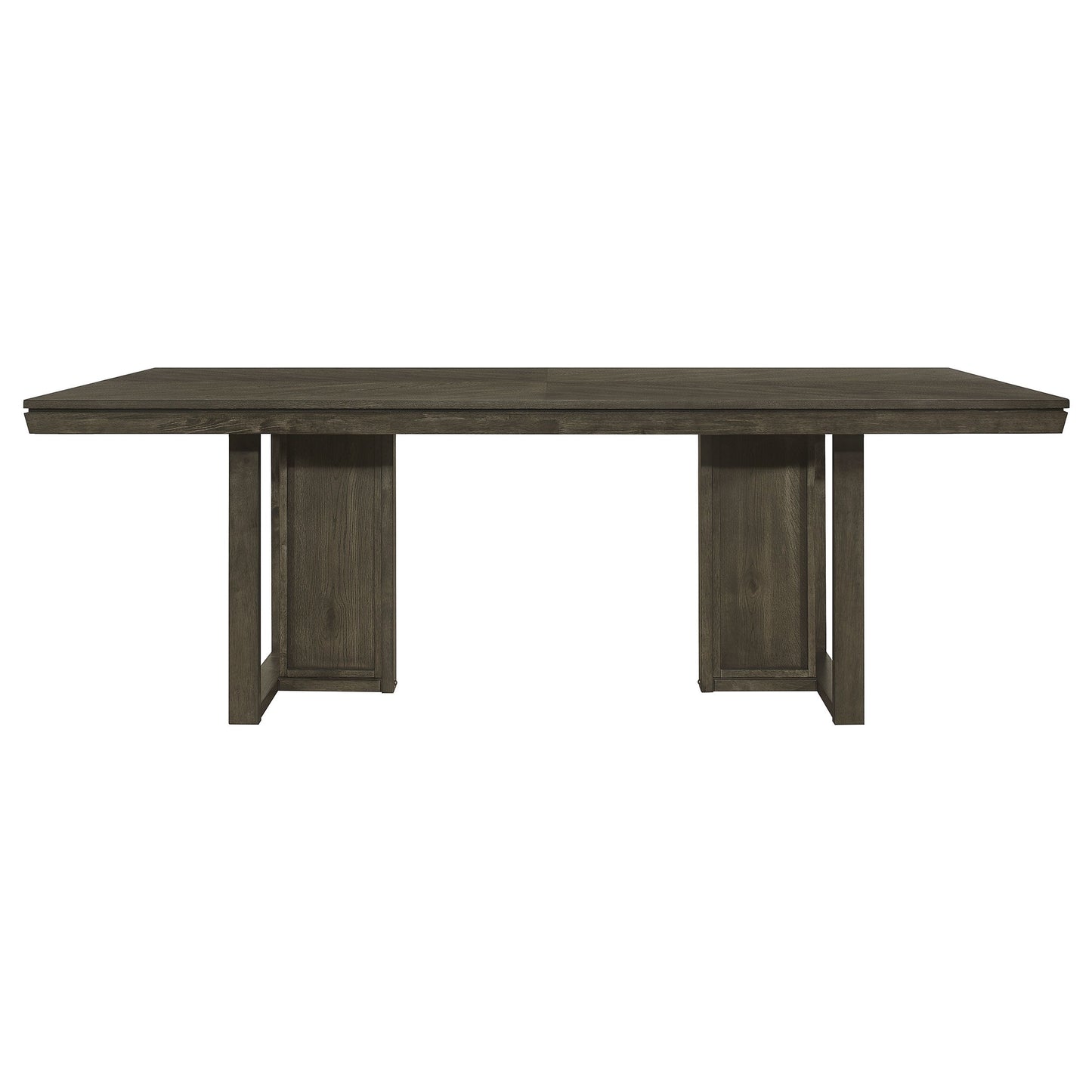 Mesa de comedor rectangular Kelly de madera de 87 pulgadas, color gris oscuro