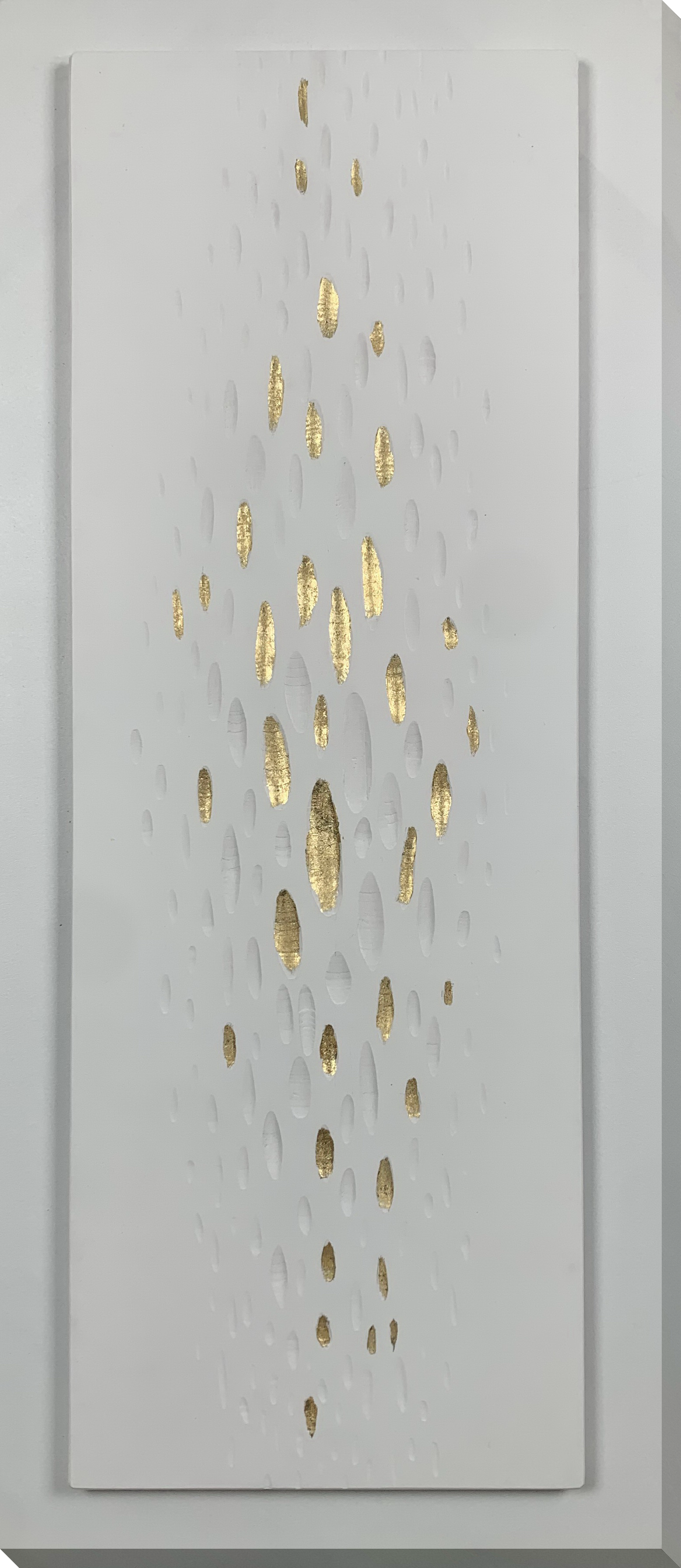 Golden Drops Hand-painted Wrapped Canvas