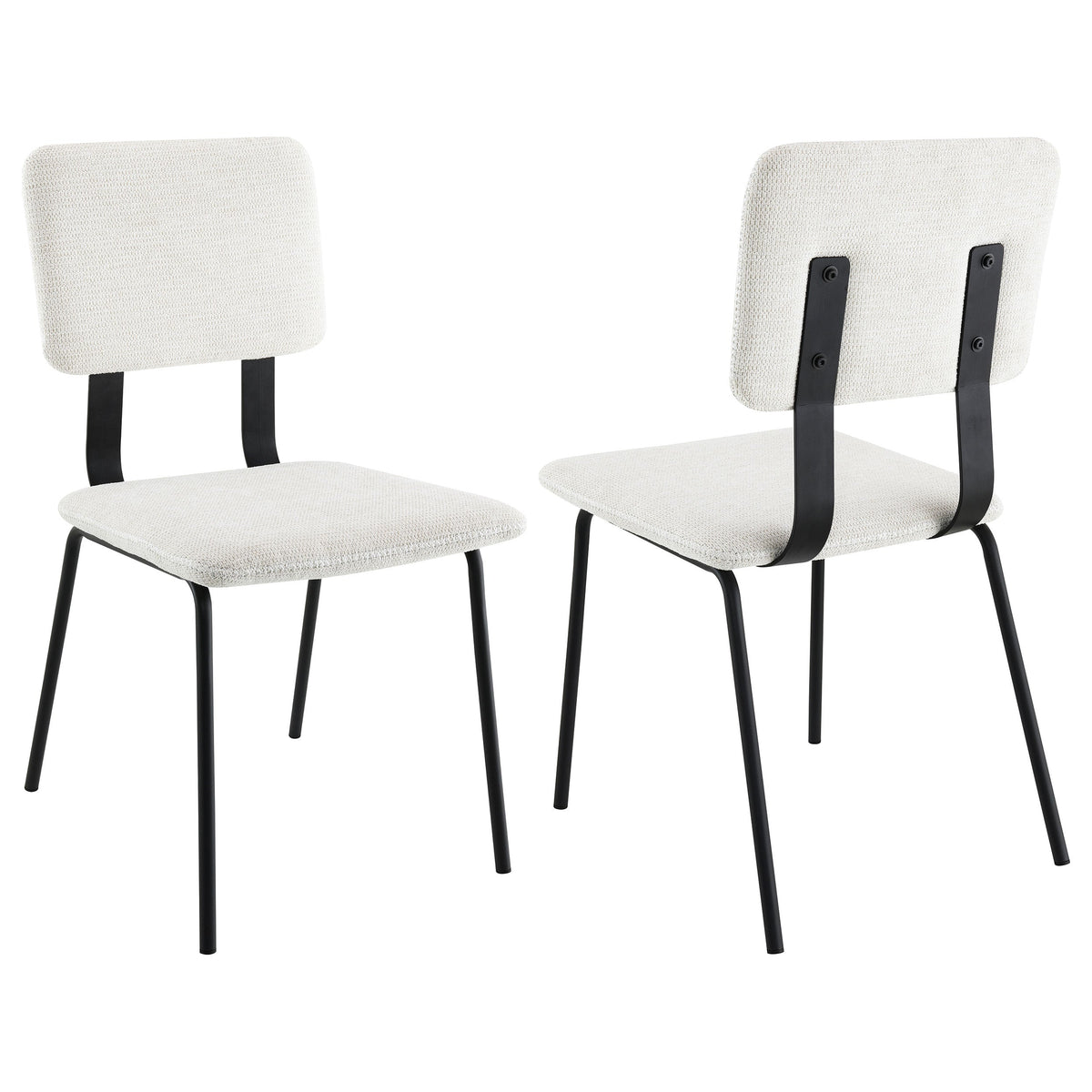 Calla Fabric Upholstered Dining Side Chair Grey (Set of 2)