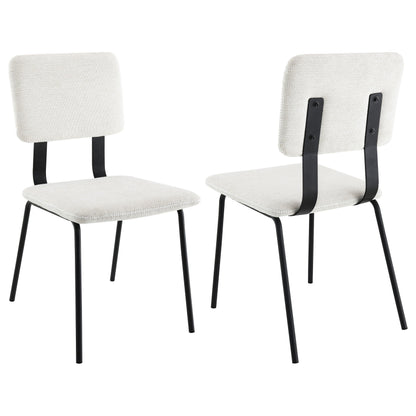 Calla Fabric Upholstered Dining Side Chair Grey (Set of 2)