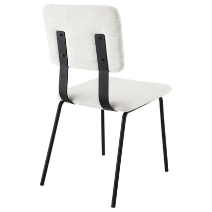 Calla Fabric Upholstered Dining Side Chair Grey (Set of 2)
