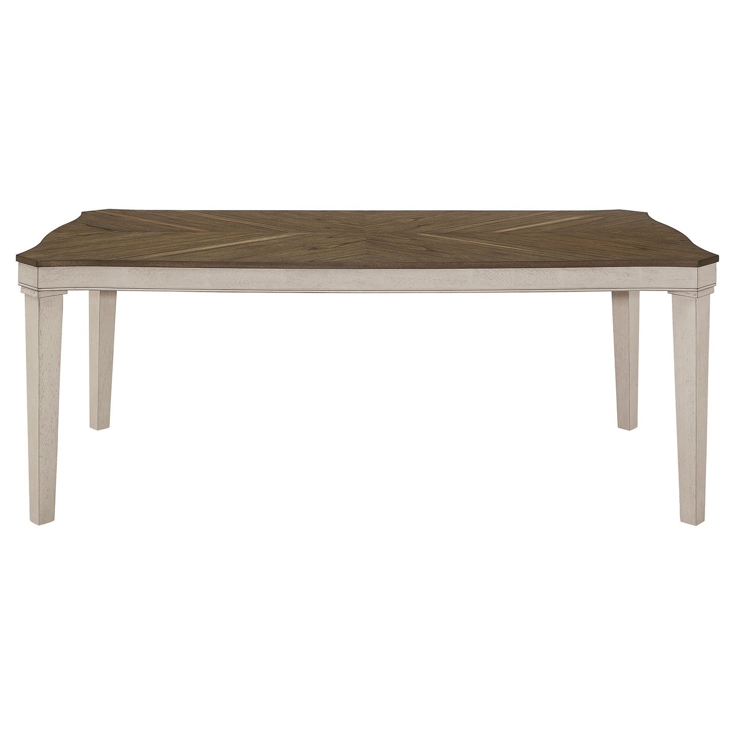 Mesa de comedor rectangular de madera Ronnie de 79 pulgadas, color crema rústico
