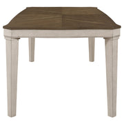 Mesa de comedor rectangular de madera Ronnie de 79 pulgadas, color crema rústico