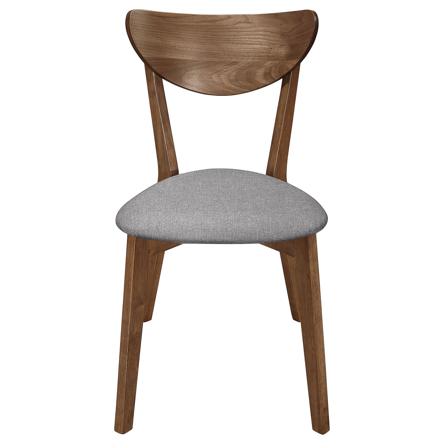 Silla de comedor Alfredo gris y nogal natural (juego de 2)