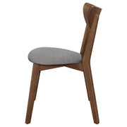 Silla de comedor Alfredo gris y nogal natural (juego de 2)