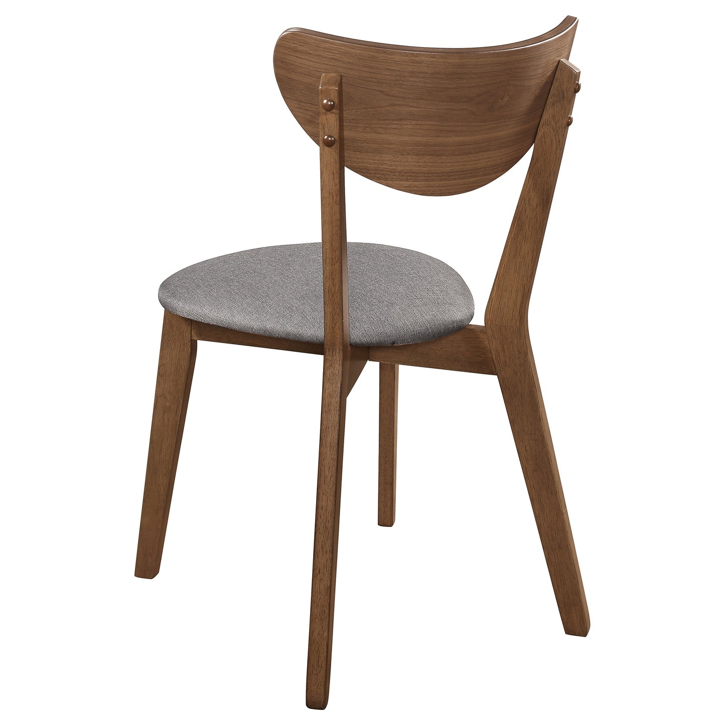 Silla de comedor Alfredo gris y nogal natural (juego de 2)