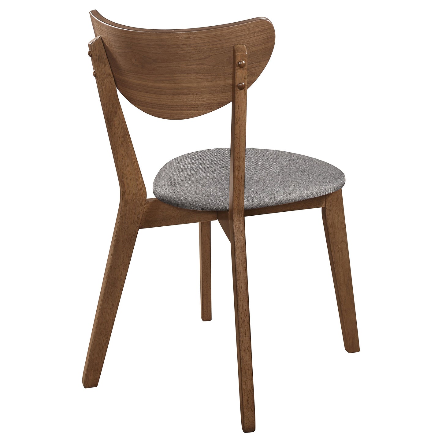 Silla de comedor Alfredo gris y nogal natural (juego de 2)
