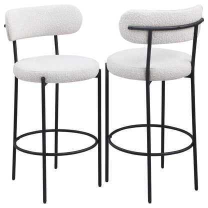 Viola Boucle Upholstered Counter Chair Cream (Set of 2)