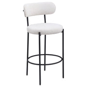 Silla de mostrador tapizada Viola Boucle color crema (juego de 2)
