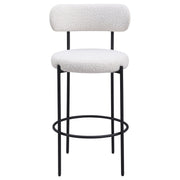 Silla de mostrador tapizada Viola Boucle color crema (juego de 2)