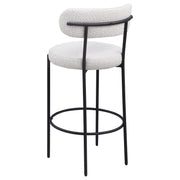 Silla de mostrador tapizada Viola Boucle color crema (juego de 2)